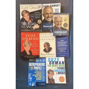 Set of 7 Personal Finance Books & DVD By Suze Orman, Dave Ramsey and More